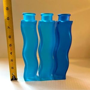 Vintage Retro 90s Set of 3 IKEA Squiggle Wave Vases